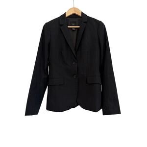 J.Crew Stretch Wool Blazer Jacket Womens Size 4T Office Chic Career Black